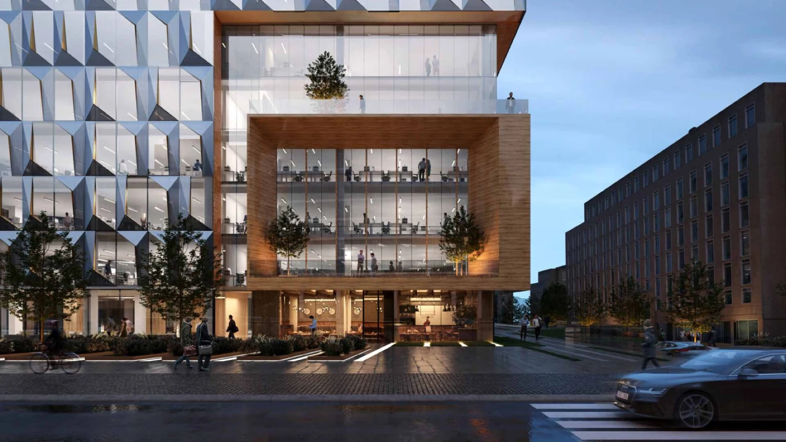 Alasrya Business Court — corporate office building, architectural visualization