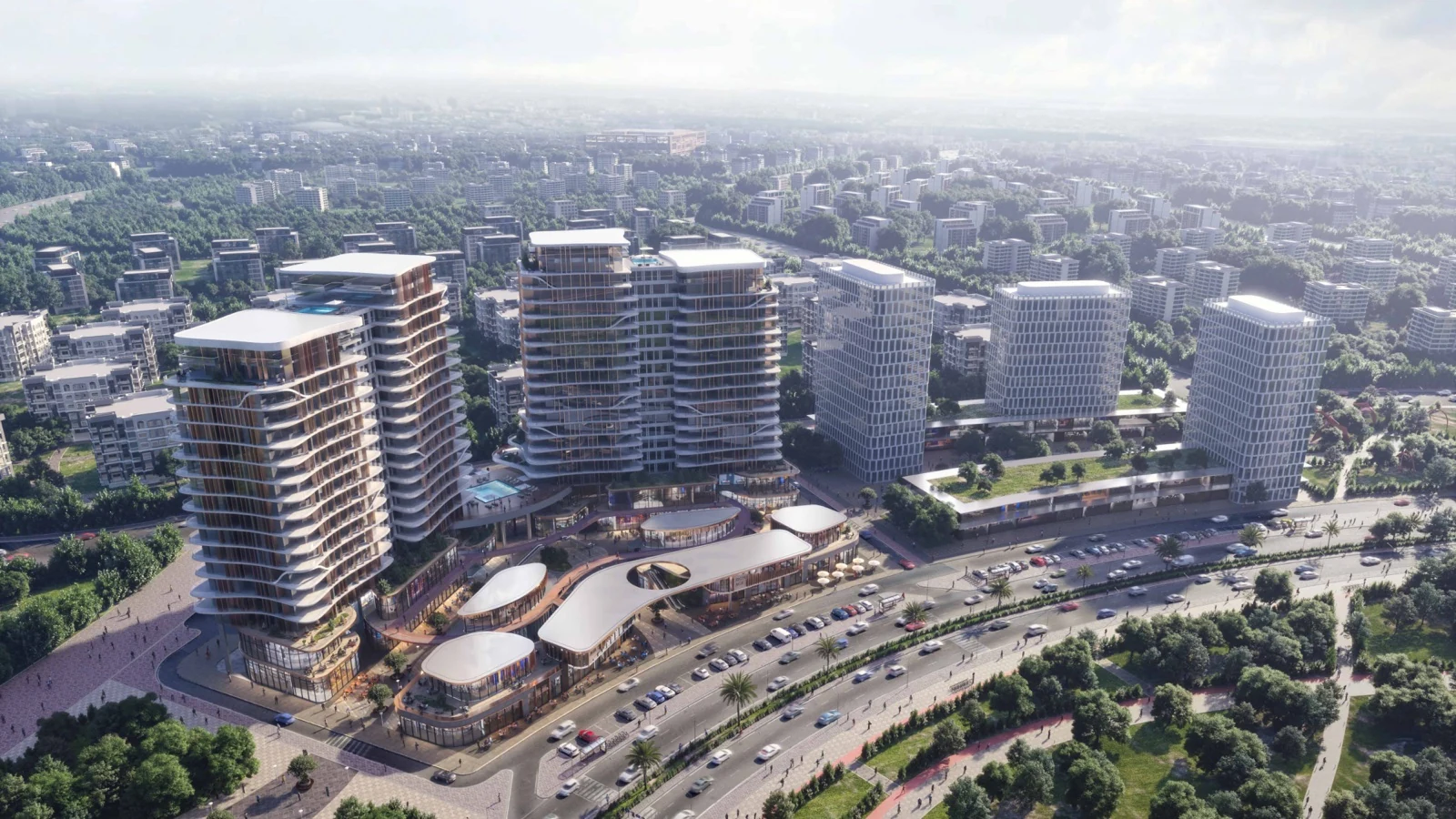 Business Court architectural visualization